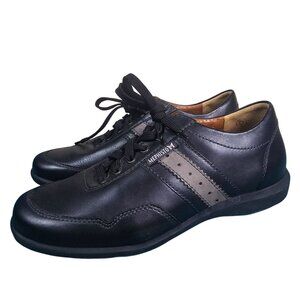 Mephisto Bonito Mens Air-Jet Black Casual Shoes Sz 7 US / 6 UK Black Leather